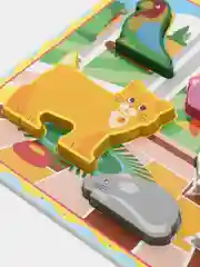 Белый деревянная рамка с вкладышами, развивающая игрушка