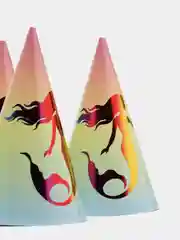 Колпак "Русалка", из радужной фольги, 6 штук