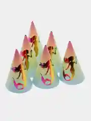 Колпак "Русалка", из радужной фольги, 6 штук