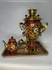 Алый самовар электрический "Хохлома", с подносом и чайником, 3 л