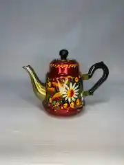 Алый самовар электрический "Хохлома", с подносом и чайником, 3 л