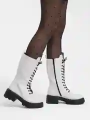 Бежевый сапоги женские из экокожи, высокие, осенние