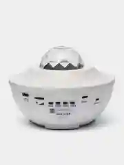 Белый ночник-светильник, проектор звездного неба с пультом и Bluetooth колонкой