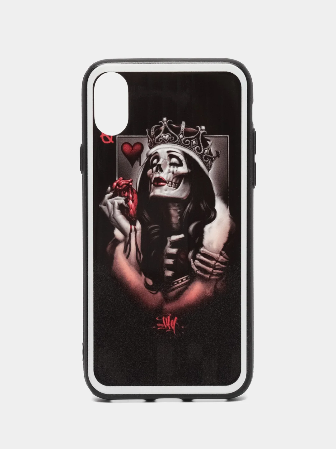 Черный чехол пластиковый на iPhone X / Xs, с рисунком