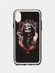 Черный чехол пластиковый на iPhone X / Xs, с рисунком
