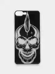 Черный чехол для iPhone 7 Plus / 8 Plus плотный силиконовый с рисунком