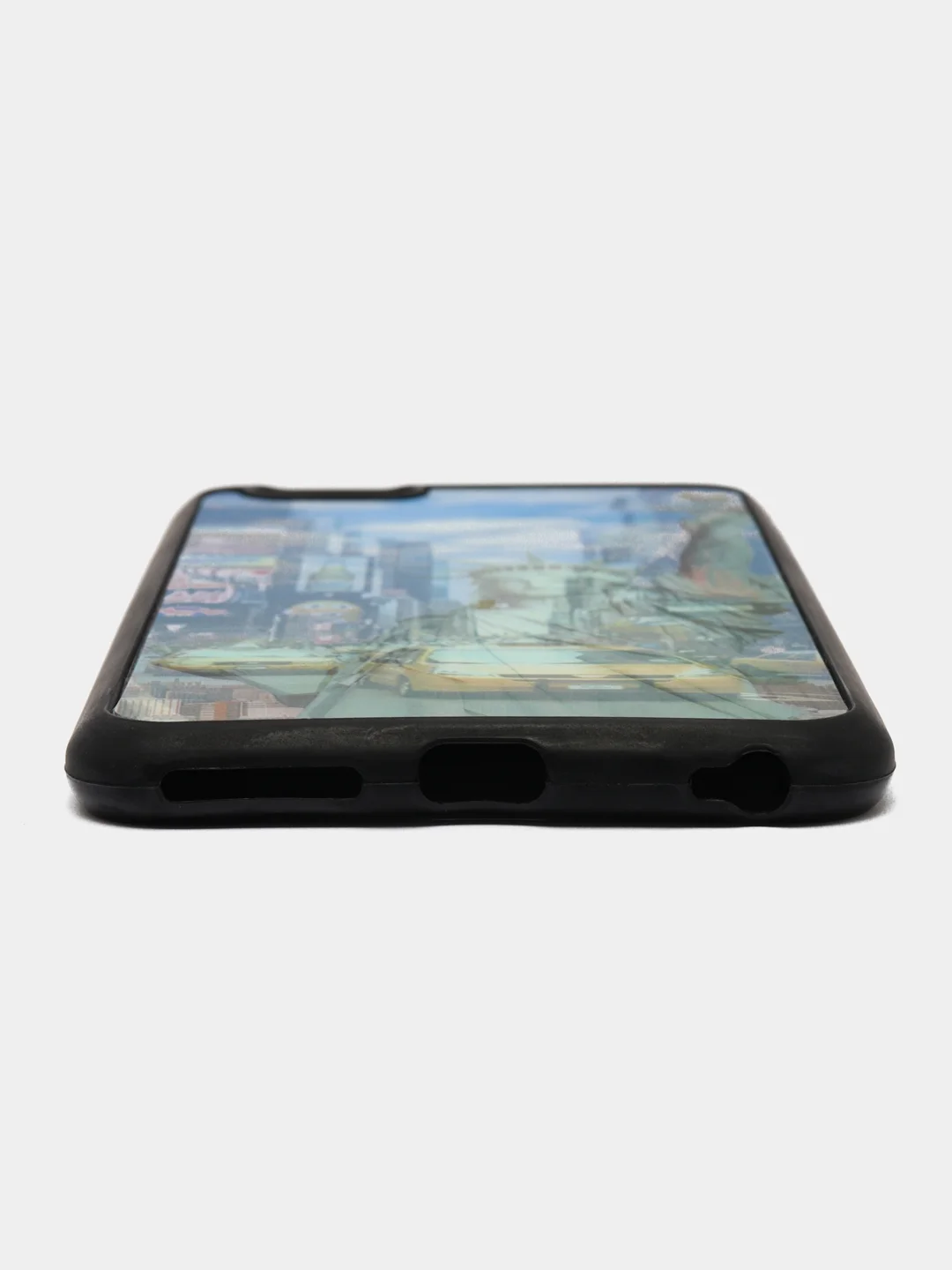 Желтый силиконовый чехол iPhone 6 Plus с рисунком галография