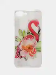 Белый чехол для iPhone 7 Plus / 8 Plus плотный виниловый с рисунком