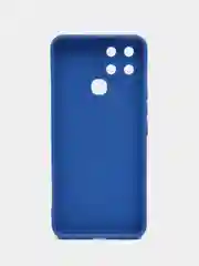 Синий чехол для Infinix Smart 6, силиконовый, цветной, матовый