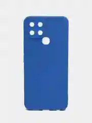 Синий чехол для Infinix Smart 6, силиконовый, цветной, матовый