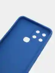 Синий чехол для Infinix Smart 6, силиконовый, цветной, матовый