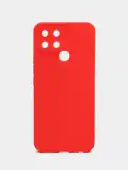 Красный чехол для Infinix Smart 6, силиконовый, цветной, матовый
