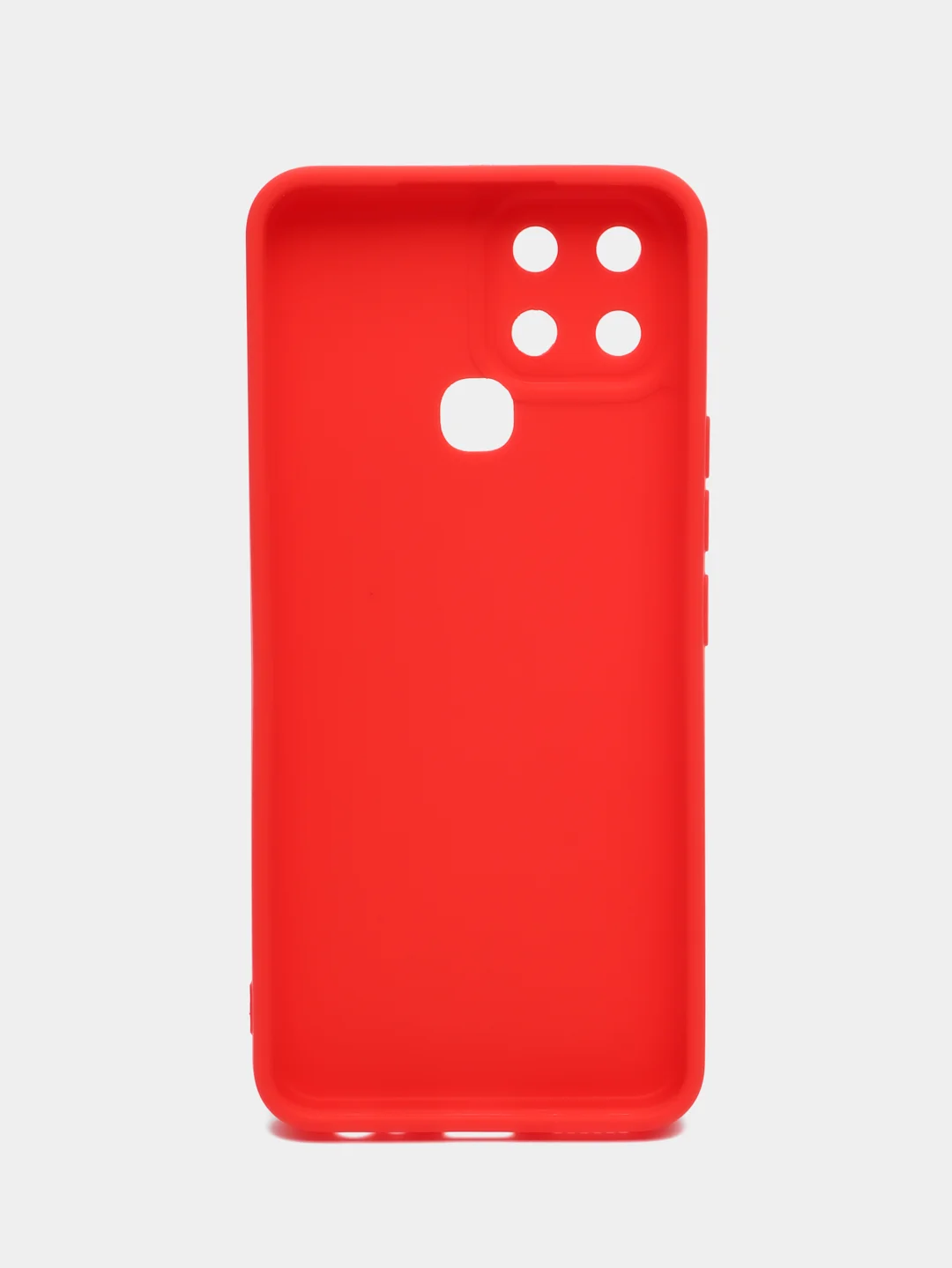 Красный чехол для Infinix Smart 6, силиконовый, цветной, матовый