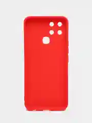 Красный чехол для Infinix Smart 6, силиконовый, цветной, матовый
