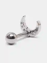 Синий микросерьга ( пирсинг ) "Silver" со стержнем из нержавеющей стали
