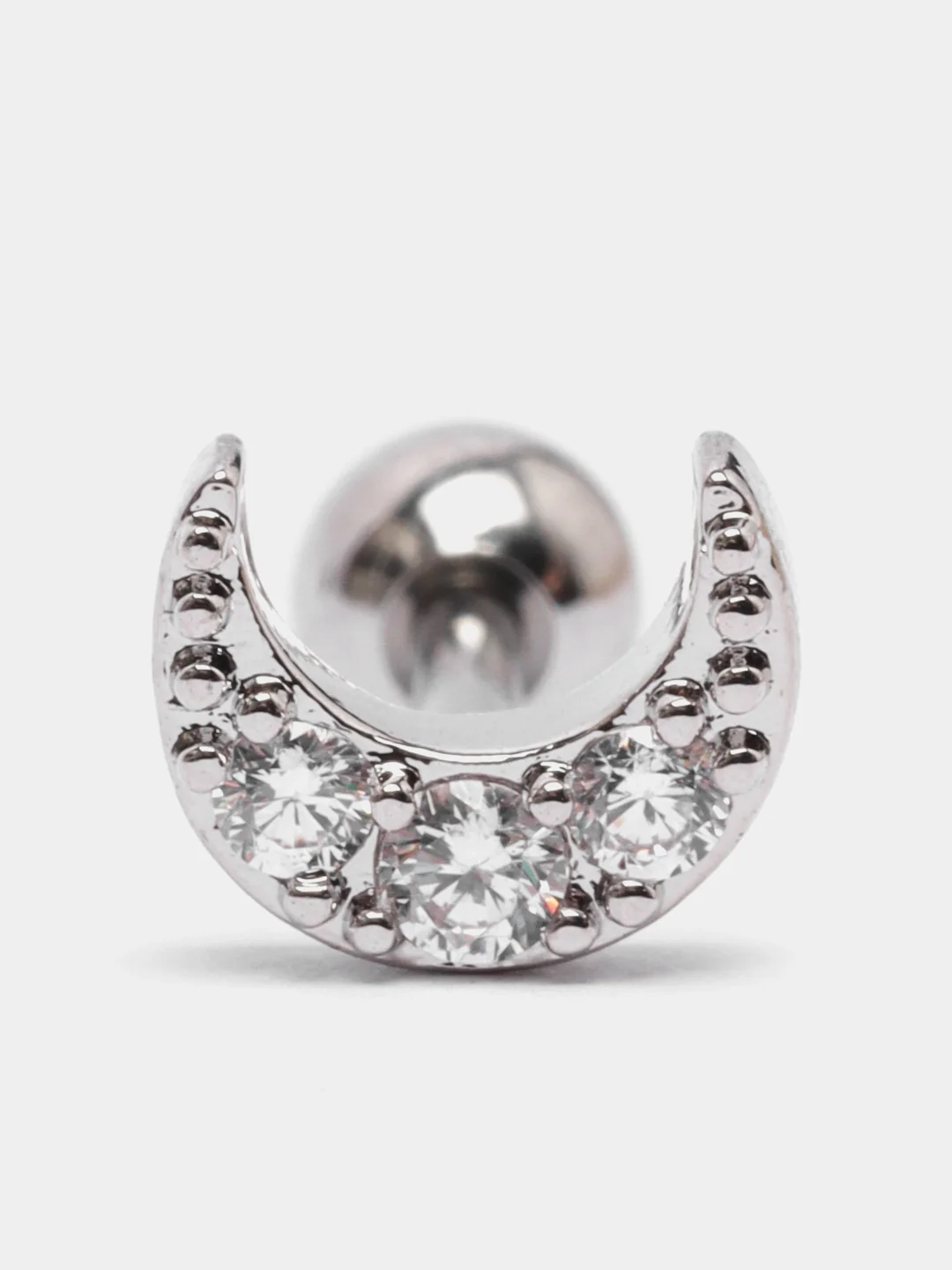 Молочный микросерьга ( пирсинг ) "Silver" со стержнем из нержавеющей стали