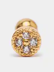 Коралловый микросерьга-пирсинг "Gold" со стержнем из нержавеющей стали