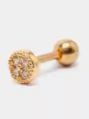 Коралловый микросерьга-пирсинг "Gold" со стержнем из нержавеющей стали