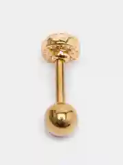 Коралловый микросерьга-пирсинг "Gold" со стержнем из нержавеющей стали