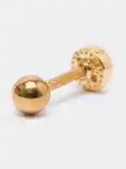 Коралловый микросерьга-пирсинг "Gold" со стержнем из нержавеющей стали