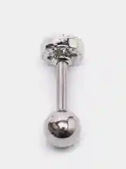 Лайм микросерьга ( пирсинг ) "Silver" со стержнем из нержавеющей стали
