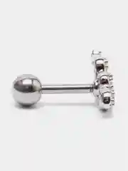 Морской микросерьга ( пирсинг ) "Silver" со стержнем из нержавеющей стали