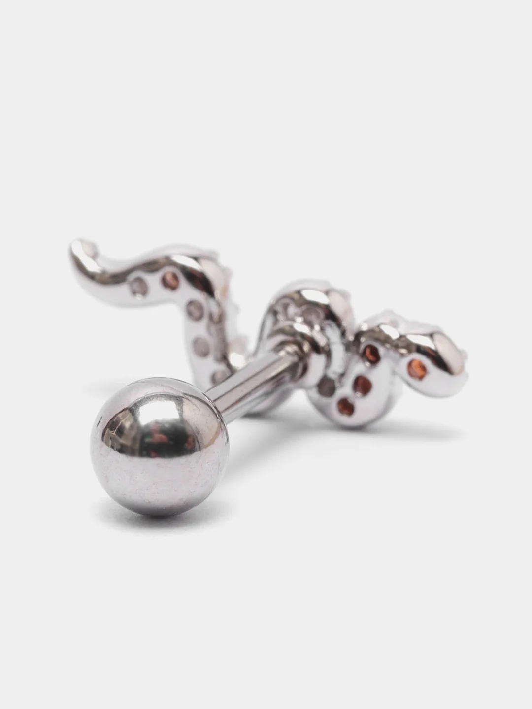 Морской микросерьга ( пирсинг ) "Silver" со стержнем из нержавеющей стали