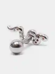 Морской микросерьга ( пирсинг ) "Silver" со стержнем из нержавеющей стали