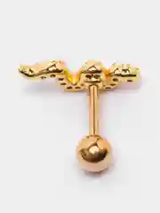 Медный микросерьга-пирсинг "Gold" со стержнем из нержавеющей стали