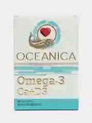 БАД к пище Oceanica Омега 3, Кальций + Д3, 30 капсул по 1400 мг