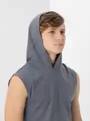 Угольный майка мужская, с капюшоном, хлопок