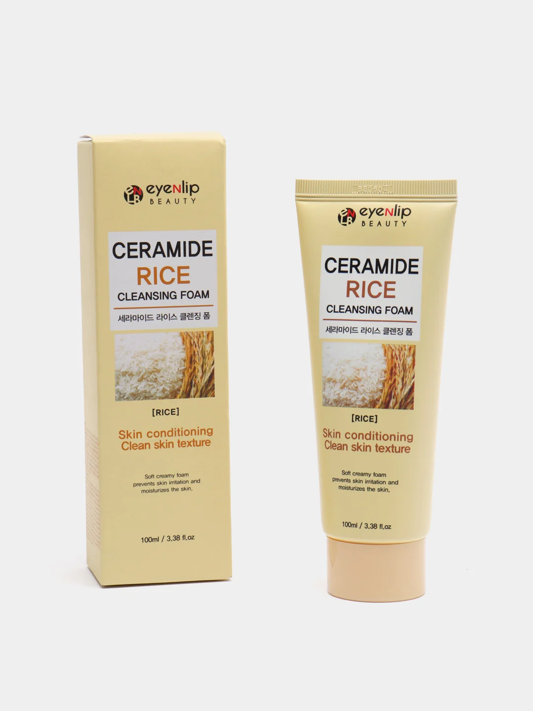 Бежевый пенка для умывания Eyenlip Ceramide, с керамидами и растительными экстрактами, 100 г