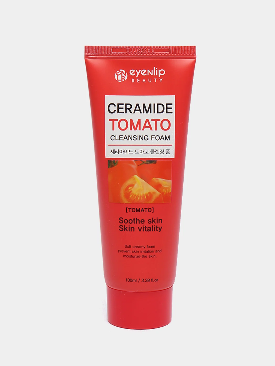 Красный пенка для умывания Eyenlip Ceramide, с керамидами и растительными экстрактами, 100 г