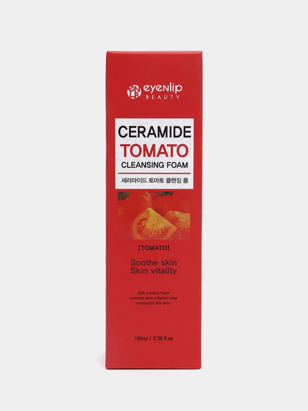 Красный пенка для умывания Eyenlip Ceramide, с керамидами и растительными экстрактами, 100 г