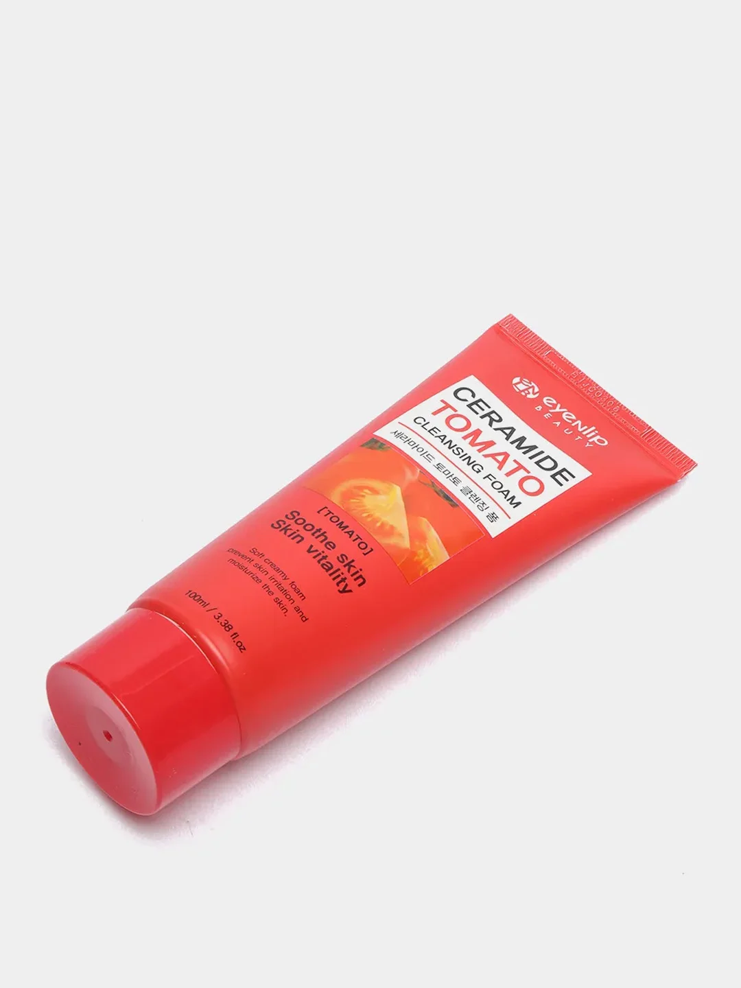 Красный пенка для умывания Eyenlip Ceramide, с керамидами и растительными экстрактами, 100 г