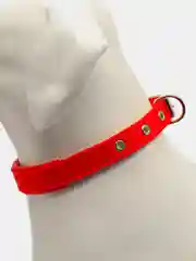 Красный прочный ошейник с подкладкой, для крупных собак