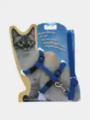 Синий шлейка с поводком для кошек, универсальная, регулируемая
