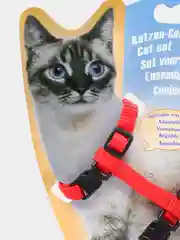 Красный шлейка с поводком для кошек, универсальная, регулируемая