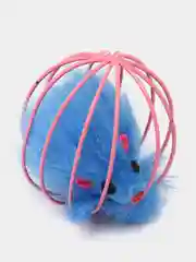 Игрушка-дразнилка для кошек, мышка в клетке