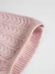 Розовый детская шапка, вязаная, зимняя