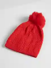Алый детская шапка, вязаная, зимняя