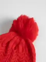 Алый детская шапка, вязаная, зимняя