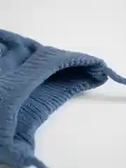 Голубой шапка детская, вязаная
