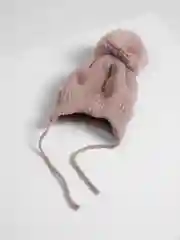 Розовый шапка детская, вязаная