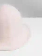 Пудровый теплая панама женская меховая, шапка женская, осенняя шапка