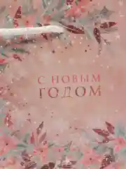 Пудровый новогодняя коробка-пакет