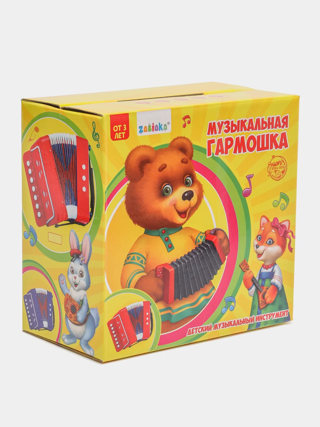 Музыкальная игрушка "Гармонь", детская, цвет красный