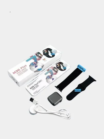 Умные смарт-часы M36 Plus / Smart Watch Series 7, 44 мм, черный цвет