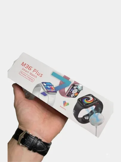 Умные смарт-часы M36 Plus / Smart Watch Series 7, 44 мм, черный цвет