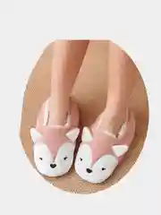 Розовый домашние тапочки с животными